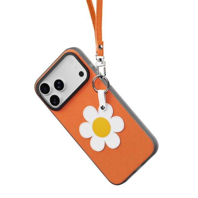 Dux Ducis - iPhone 18 Pro Max / 17 Pro Max Hülle - Leder Hardcase - Luvy Series - orange