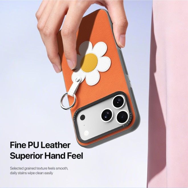 Dux Ducis - iPhone 18 Pro Max / 17 Pro Max Hülle - Leder Hardcase - Luvy Series - orange