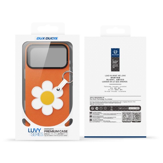 Dux Ducis - iPhone 18 Pro Max / 17 Pro Max Hülle - Leder Hardcase - Luvy Series - orange
