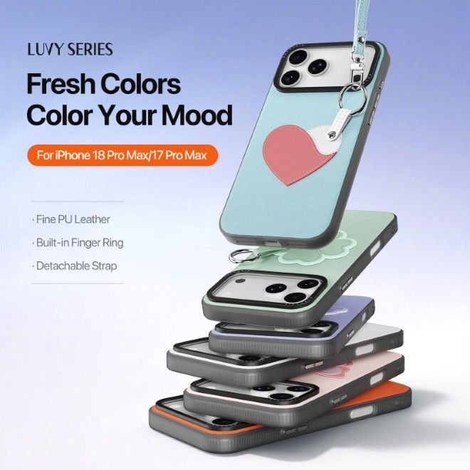 Dux Ducis - iPhone 18 Pro Max / 17 Pro Max Hülle - Leder Hardcase - Luvy Series - blau