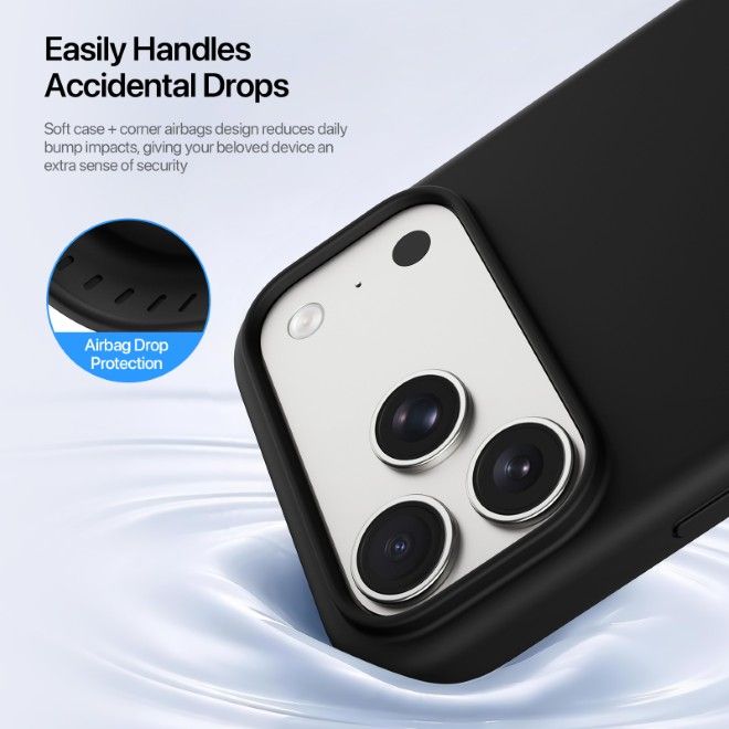 Dux Ducis - iPhone 18 Pro Max / 17 Pro Max Hülle - Silikon Hardcase - mit MagSafe - Piel Series - schwarz