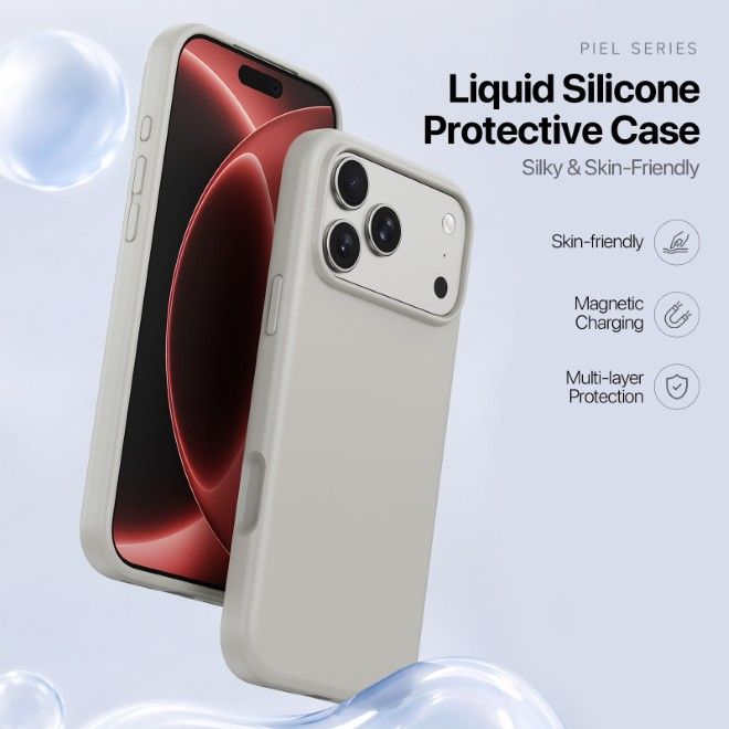 Dux Ducis - iPhone 18 Pro Max / 17 Pro Max Hülle - Silikon Hardcase - mit MagSafe - Piel Series - beige