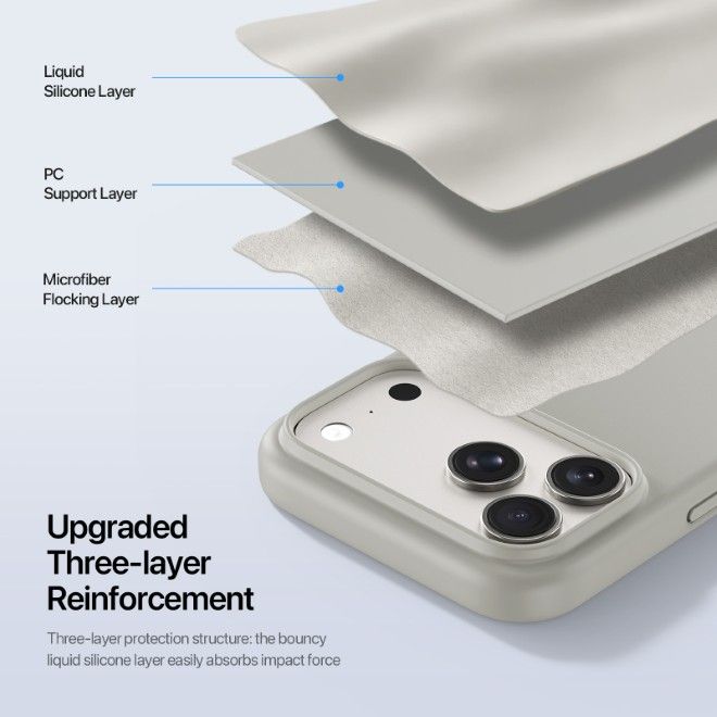 Dux Ducis - iPhone 18 Pro Max / 17 Pro Max Hülle - Silikon Hardcase - mit MagSafe - Piel Series - beige