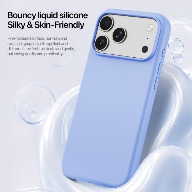 Dux Ducis - iPhone 18 Pro Max / 17 Pro Max Hülle - Silikon Hardcase - mit MagSafe - Piel Series - hellblau