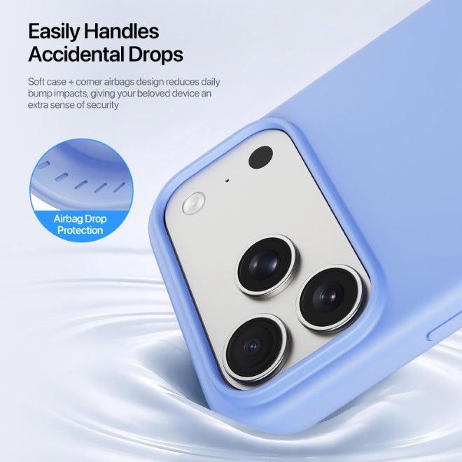 Dux Ducis - iPhone 18 Pro Max / 17 Pro Max Hülle - Silikon Hardcase - mit MagSafe - Piel Series - hellblau