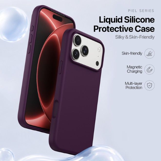 Dux Ducis - iPhone 18 Pro Max / 17 Pro Max Hülle - Silikon Hardcase - mit MagSafe - Piel Series - violett