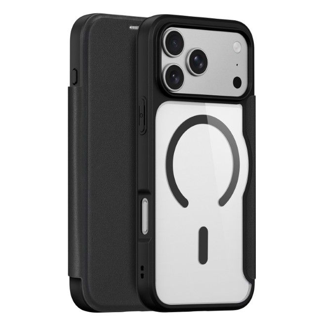 Dux Ducis - iPhone 18 Pro Max / 17 Pro Max Hülle - Leder Bookcover mit Standfunktion - Skin X Pro Series - schwarz