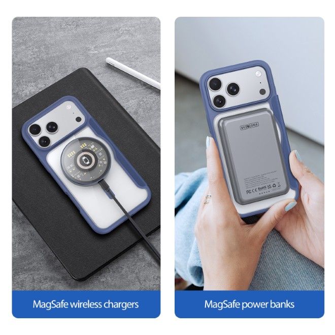 Dux Ducis - iPhone 18 Pro Max / 17 Pro Max Hülle - Leder Bookcover mit Standfunktion - Skin X Pro Series - blau
