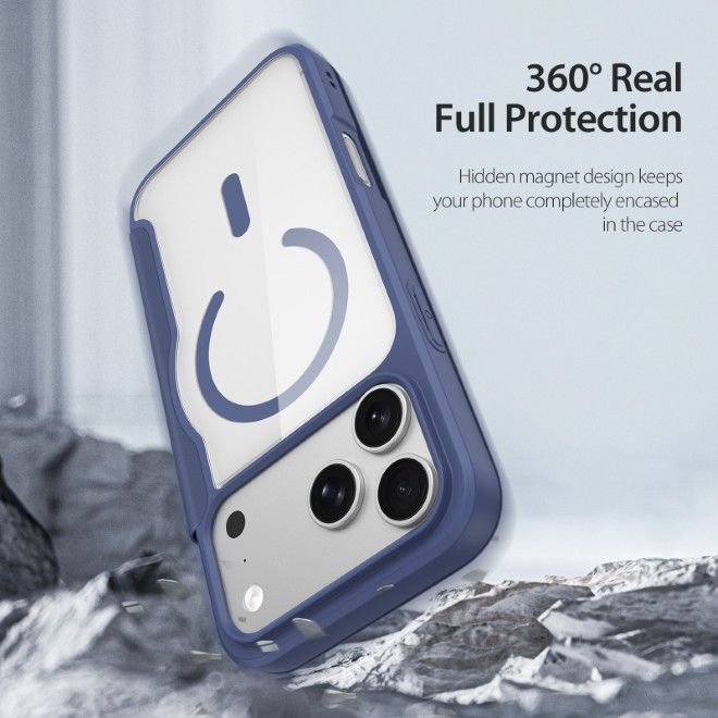 Dux Ducis - iPhone 18 Pro Max / 17 Pro Max Hülle - Leder Bookcover mit Standfunktion - Skin X Pro Series - blau