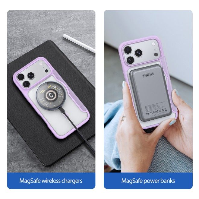 Dux Ducis - iPhone 18 Pro Max / 17 Pro Max Hülle - Leder Bookcover mit Standfunktion - Skin X Pro Series - purpur