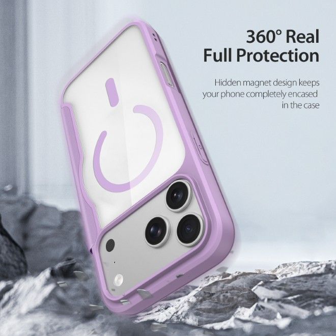Dux Ducis - iPhone 18 Pro Max / 17 Pro Max Hülle - Leder Bookcover mit Standfunktion - Skin X Pro Series - purpur