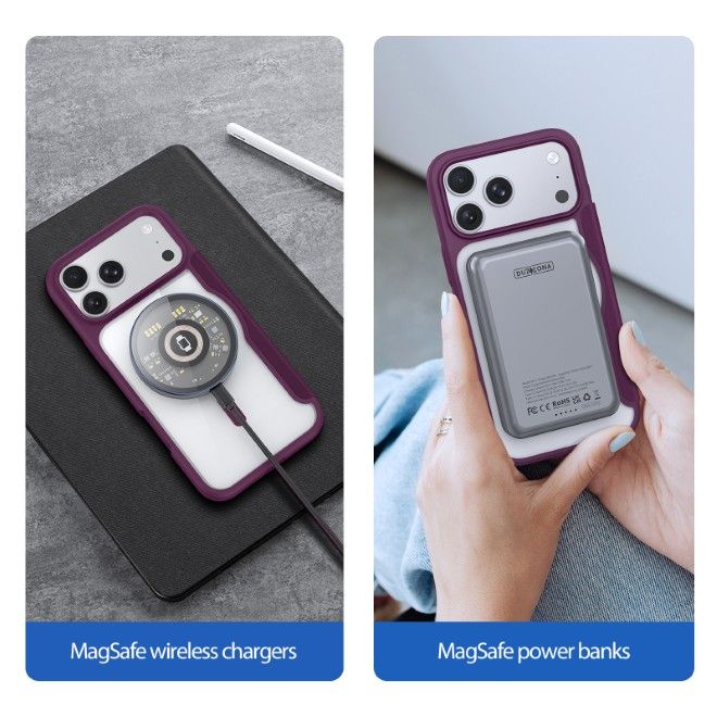 Dux Ducis - iPhone 18 Pro Max / 17 Pro Max Hülle - Leder Bookcover mit Standfunktion - Skin X Pro Series - violett