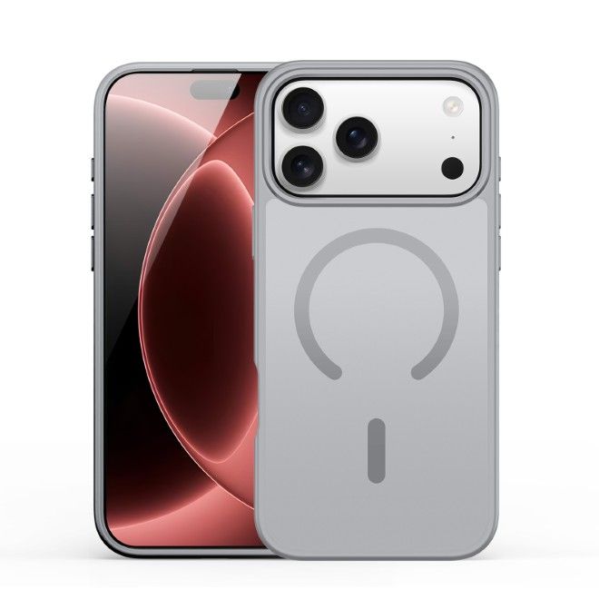 Dux Ducis - iPhone 18 Pro Max / 17 Pro Max Hülle - TPU und PC Hardcase - MagSafe kompatibel - Yind Open Ring Series - grau