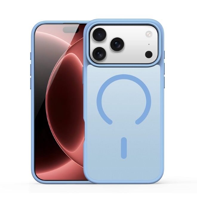 Dux Ducis - iPhone 18 Pro Max / 17 Pro Max Hülle - TPU und PC Hardcase - MagSafe kompatibel - Yind Open Ring Series - hellblau