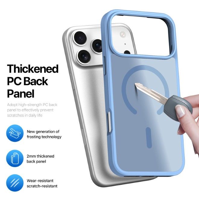 Dux Ducis - iPhone 18 Pro Max / 17 Pro Max Hülle - TPU und PC Hardcase - MagSafe kompatibel - Yind Open Ring Series - hellblau