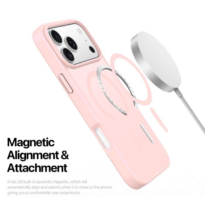 Dux Ducis - iPhone 18 Pro Max / 17 Pro Max Hülle - TPU und PC Hardcase - MagSafe kompatibel - Yind Open Ring Series - hellpink
