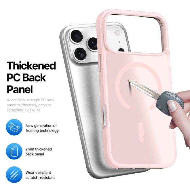 Dux Ducis - iPhone 18 Pro Max / 17 Pro Max Hülle - TPU und PC Hardcase - MagSafe kompatibel - Yind Open Ring Series - hellpink