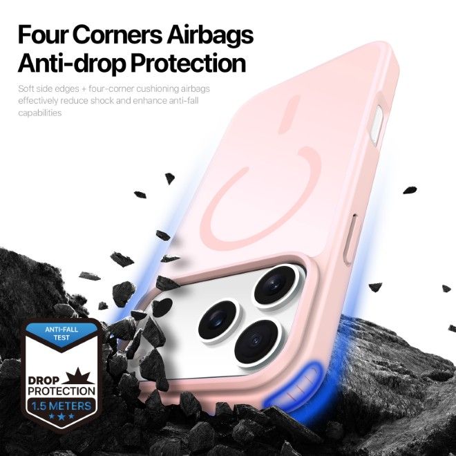 Dux Ducis - iPhone 18 Pro Max / 17 Pro Max Hülle - TPU und PC Hardcase - MagSafe kompatibel - Yind Open Ring Series - hellpink