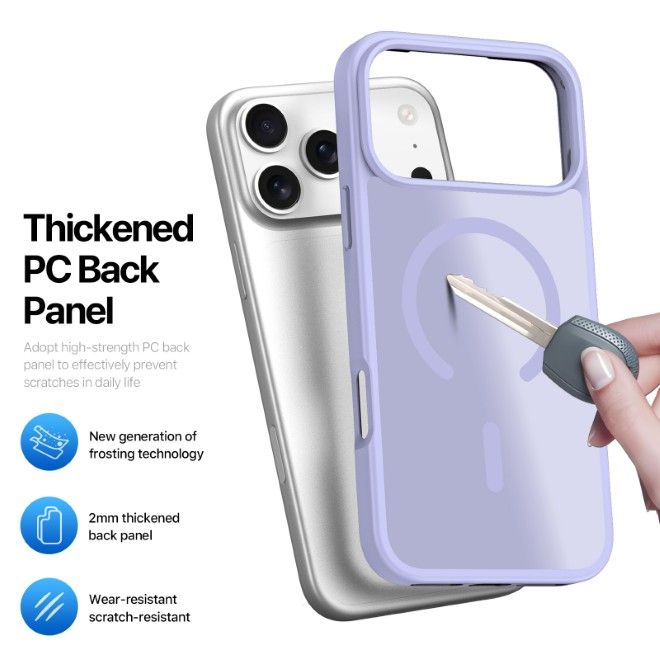 Dux Ducis - iPhone 18 Pro Max / 17 Pro Max Hülle - TPU und PC Hardcase - MagSafe kompatibel - Yind Open Ring Series - hellpurpur