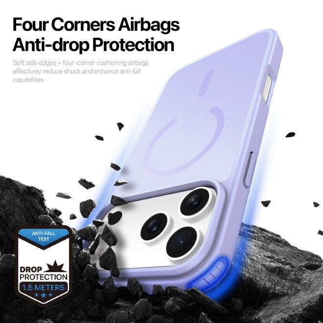 Dux Ducis - iPhone 18 Pro Max / 17 Pro Max Hülle - TPU und PC Hardcase - MagSafe kompatibel - Yind Open Ring Series - hellpurpur