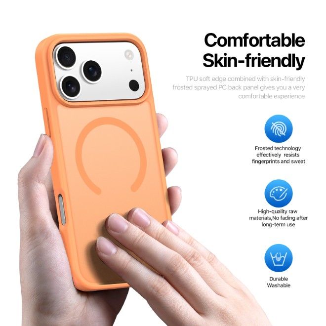 Dux Ducis - iPhone 18 Pro Max / 17 Pro Max Hülle - TPU und PC Hardcase - MagSafe kompatibel - Yind Open Ring Series - orange