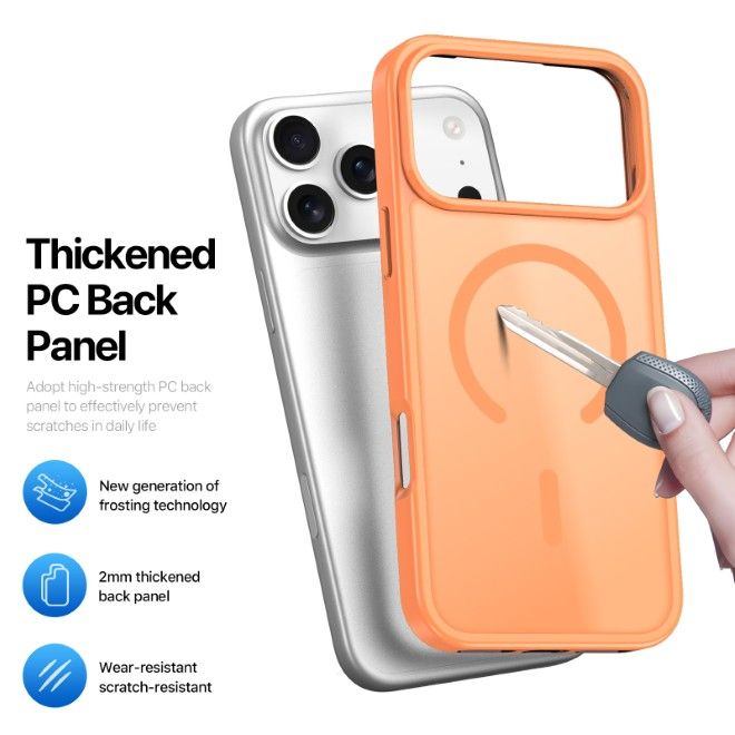 Dux Ducis - iPhone 18 Pro Max / 17 Pro Max Hülle - TPU und PC Hardcase - MagSafe kompatibel - Yind Open Ring Series - orange