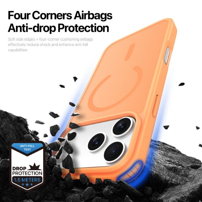 Dux Ducis - iPhone 18 Pro Max / 17 Pro Max Hülle - TPU und PC Hardcase - MagSafe kompatibel - Yind Open Ring Series - orange
