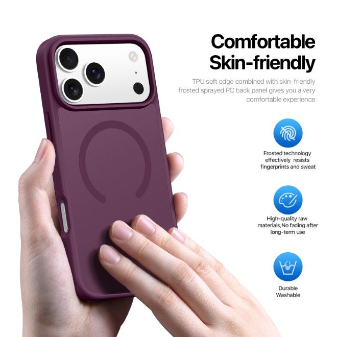 Dux Ducis - iPhone 18 Pro Max / 17 Pro Max Hülle - TPU und PC Hardcase - MagSafe kompatibel - Yind Open Ring Series - violett