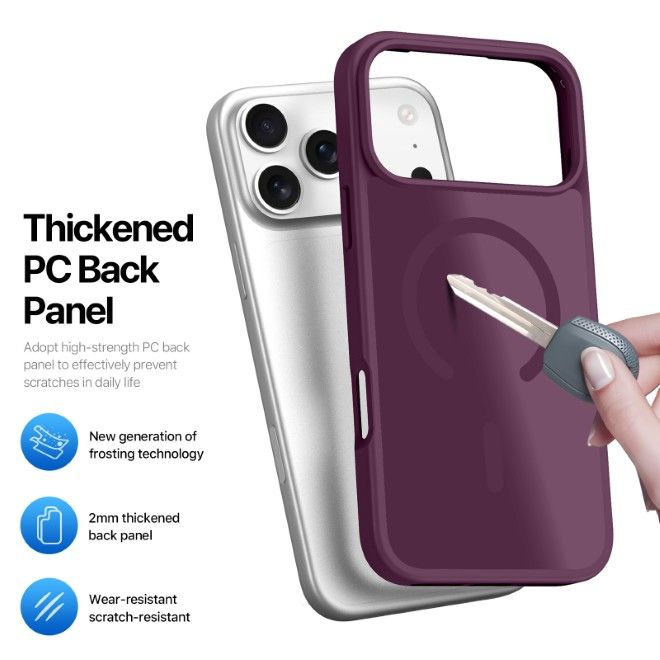 Dux Ducis - iPhone 18 Pro Max / 17 Pro Max Hülle - TPU und PC Hardcase - MagSafe kompatibel - Yind Open Ring Series - violett