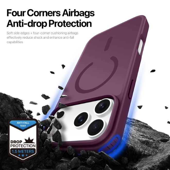 Dux Ducis - iPhone 18 Pro Max / 17 Pro Max Hülle - TPU und PC Hardcase - MagSafe kompatibel - Yind Open Ring Series - violett