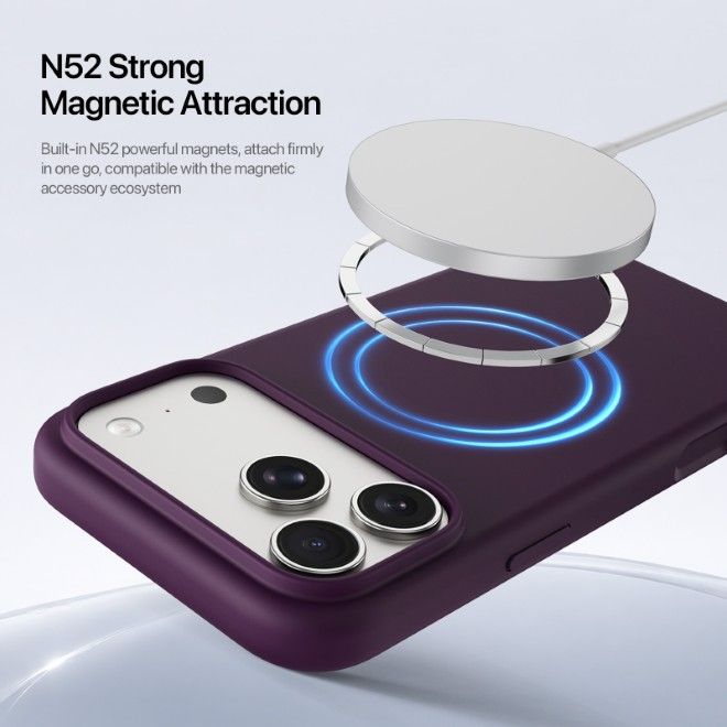 Dux Ducis - iPhone 18 Pro / 17 Pro Hülle - Silikon Hardcase - mit MagSafe - Piel Series - violett