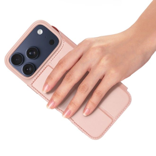 Dux Ducis - iPhone 18 Pro / 17 Pro Hülle - Handy Bookcover - Skin Pro Series - rosa