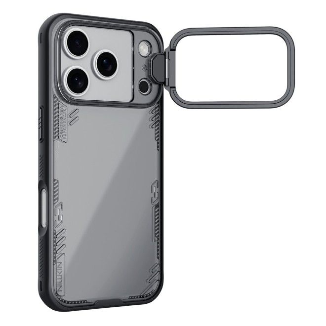 Nillkin - iPhone 18 Pro / 17 Pro Hülle - PC und TPU Hardcase - mit Standfunktion - Iceblade Prop Series - schwarz