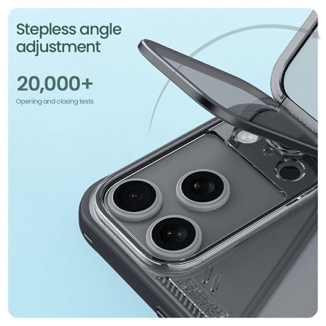 Nillkin - iPhone 18 Pro / 17 Pro Hülle - PC und TPU Hardcase - mit Standfunktion - Iceblade Prop Series - schwarz