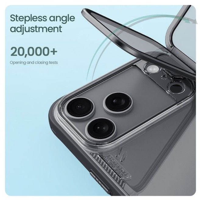Nillkin - iPhone 18 Pro Max / 17 Pro Max Hülle - PC und TPU Hardcase - mit Standfunktion - Iceblade Prop Series - schwarz