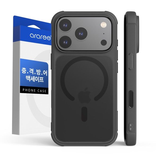 Araree - iPhone 18 Pro / 17 Pro Hülle - Hardcase aus TPU und PC - MagSafe kompatibel - Duple M Armor Series - schwarz