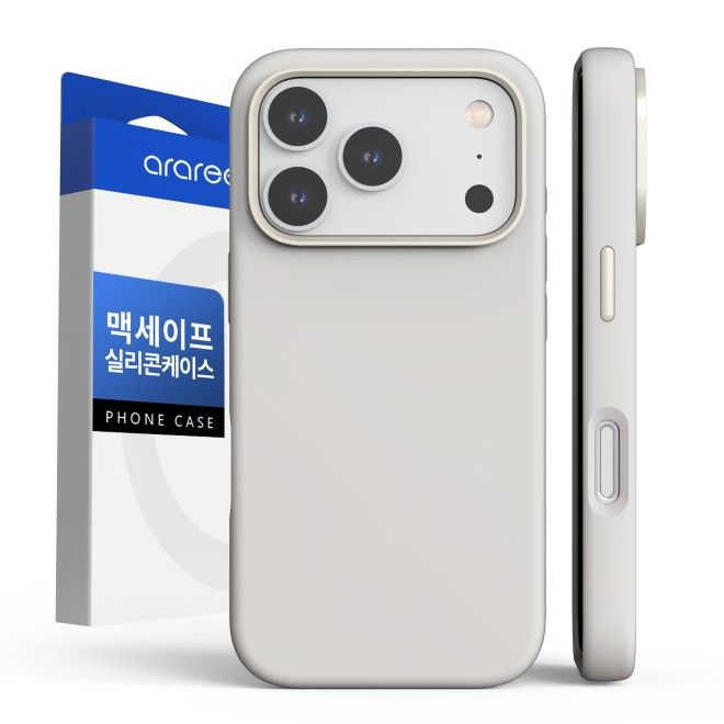 Araree - iPhone 18 Pro / 17 Pro Hülle - Silikon Softcase - MagSafe kompatibel - Typo Skin M Series - weiss