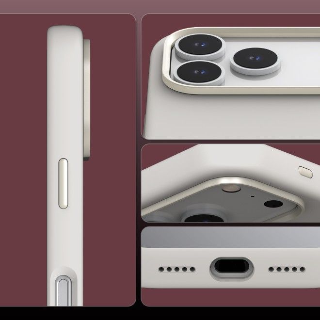 Araree - iPhone 18 Pro Max / 17 Pro Max Hülle - Silikon Softcase - MagSafe kompatibel - Typo Skin M Series - weiss