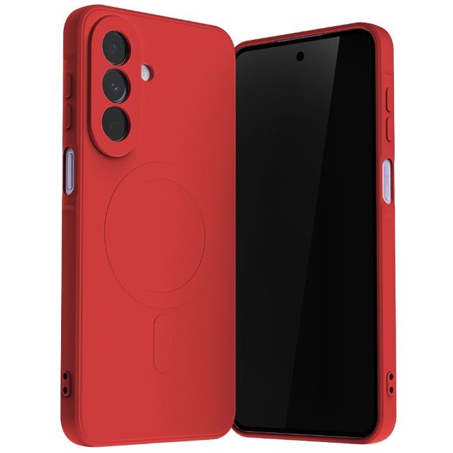 Goospery - Samsung Galaxy A27 Hülle - Pure MagSafe Silicone Case Series - rot