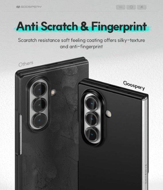 Goospery - Samsung Galaxy Z Fold8 Ultra Hülle - Hardcase - Fard Series - schwarz