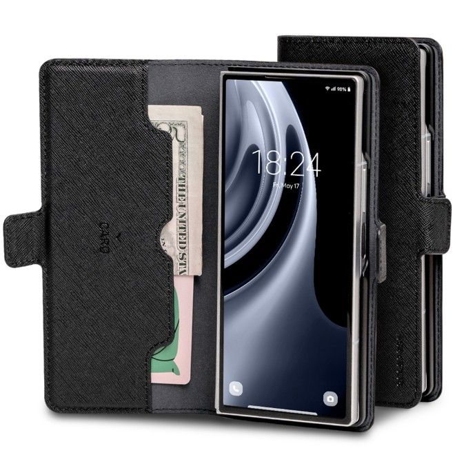 Goospery - Samsung Galaxy Z Fold8 Ultra Hülle - Bookcover - Premium Wallet Diary Series - schwarz