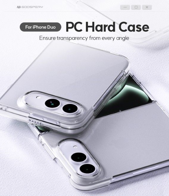 Goospery - iPhone Duo Hülle - PC Hardcase - Clear Hard Case Series - transparent