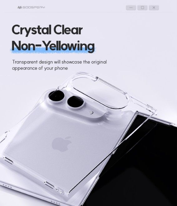 Goospery - iPhone Duo Hülle - PC Hardcase - Clear Hard Case Series - transparent