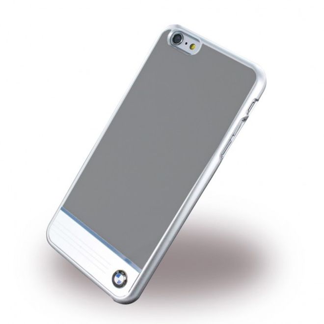 iPhone 6 Plus/6S Plus BMW Signature Alu Plate Single Hart Cover Hülle - grau