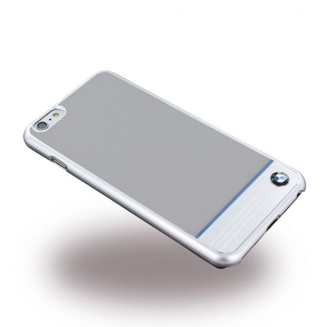 iPhone 6 Plus/6S Plus BMW Signature Alu Plate Single Hart Cover Hülle - grau