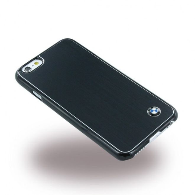 iPhone 6 Plus/6S Plus M Brushed Aluminium Hart Case Hülle - schwarz