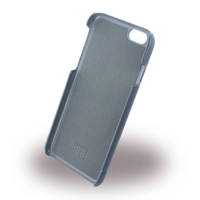 Cerruti 1881 - iPhone 6/6S Echtleder Hardcase Hülle - Smooth Split Leather - (CEHCP6SLNA) - navy