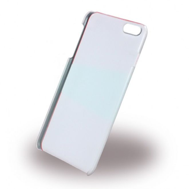 iPhone 6 Plus/6S Plus C1 Classic Hart Plastik Case Hülle mit Lederüberzug - rot