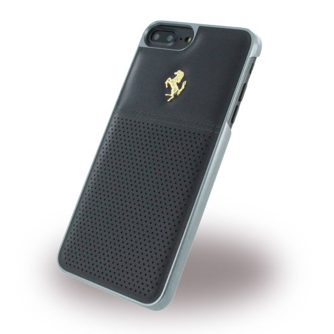 Ferrari - iPhone 8 Plus / 7 Plus Hülle - Case aus Plastik/Leder - GT Berlinetta - FEGTBGHCP7LBK - schwarz/gold