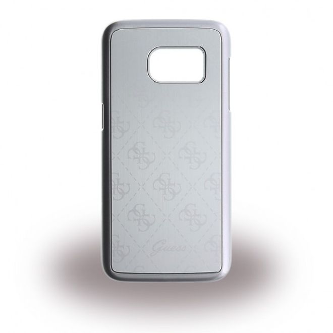 Samsung Galaxy S7 Guess Metallic Hart Plastik Cover Hülle - silber